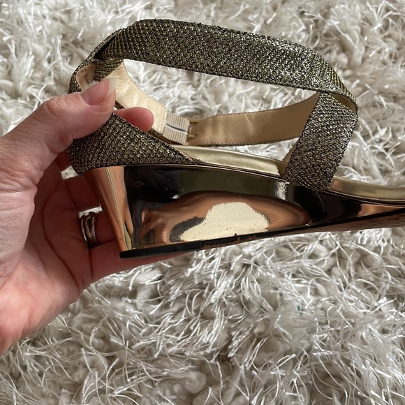 Jimmy Choo Gold Chiara Strap Sandals - Picture 7 of 9